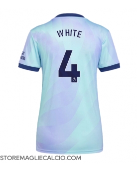 Arsenal Ben White #4 Maglia Gara Terza Repliche 2024-25 Donna Maniche Corte